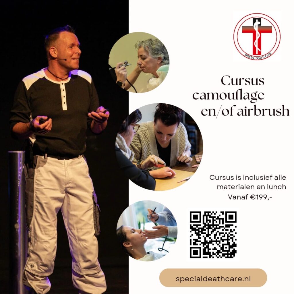 Edwin Spieard - Special Death Care, Airbrush Special Death Care, Wagens Special Death Care, voomalig ambu, voormalig ambulance, special death care, klinische lessen, postmortale zorg, thanatopraxie, buikpunctie, airbrush, vervoer, pacemaker, reconstructie, reconstructies, camouflage, camouflage cursus, airbrush cursus, presentaties, presentatie altijd werken in emotie, boeken, boek alrijd werken in emotie, boek als de dood begint te ruiken, boek zonder hartslag, aardbeving turkije, humanitaire hulp, death care germany, bodyseal, beladen presentatie, embalmer, specialistische postmortale zorg, Edwin spieard, Geert Teis, presentatie geert teis, uitverkochte zaal geert teis