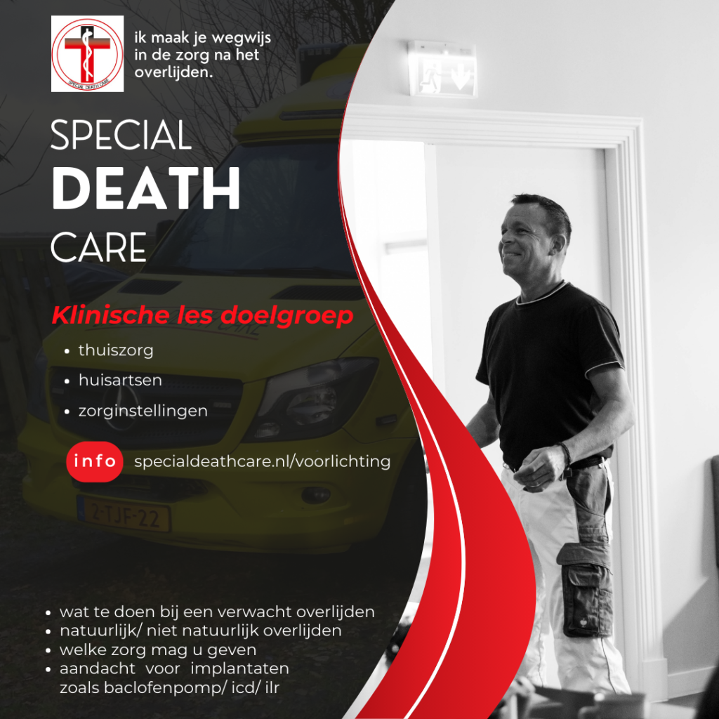 Les Special Death Care, Airbrush Special Death Care, Wagens Special Death Care, voomalig ambu, voormalig ambulance, special death care, klinische lessen, postmortale zorg, thanatopraxie, buikpunctie, airbrush, vervoer, pacemaker, reconstructie, reconstructies, camouflage, camouflage cursus, airbrush cursus, presentaties, presentatie altijd werken in emotie, boeken, boek alrijd werken in emotie, boek als de dood begint te ruiken, boek zonder hartslag, aardbeving turkije, humanitaire hulp, death care germany, bodyseal, beladen presentatie, embalmer, specialistische postmortale zorg, Edwin spieard
