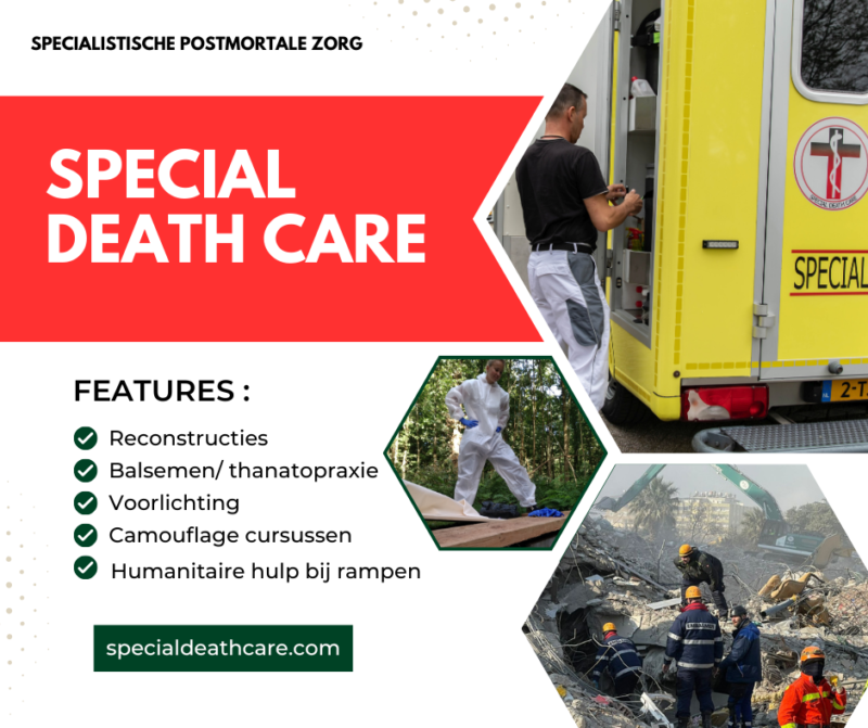 Edwin Spieard klinische les, Airbrush Special Death Care, Wagens Special Death Care, voomalig ambu, voormalig ambulance, special death care, klinische lessen, postmortale zorg, thanatopraxie, buikpunctie, airbrush, vervoer, pacemaker, reconstructie, reconstructies, camouflage, camouflage cursus, airbrush cursus, presentaties, presentatie altijd werken in emotie, boeken, boek alrijd werken in emotie, boek als de dood begint te ruiken, boek zonder hartslag, aardbeving turkije, humanitaire hulp, death care germany, bodyseal, beladen presentatie, embalmer, specialistische postmortale zorg, Edwin spieard