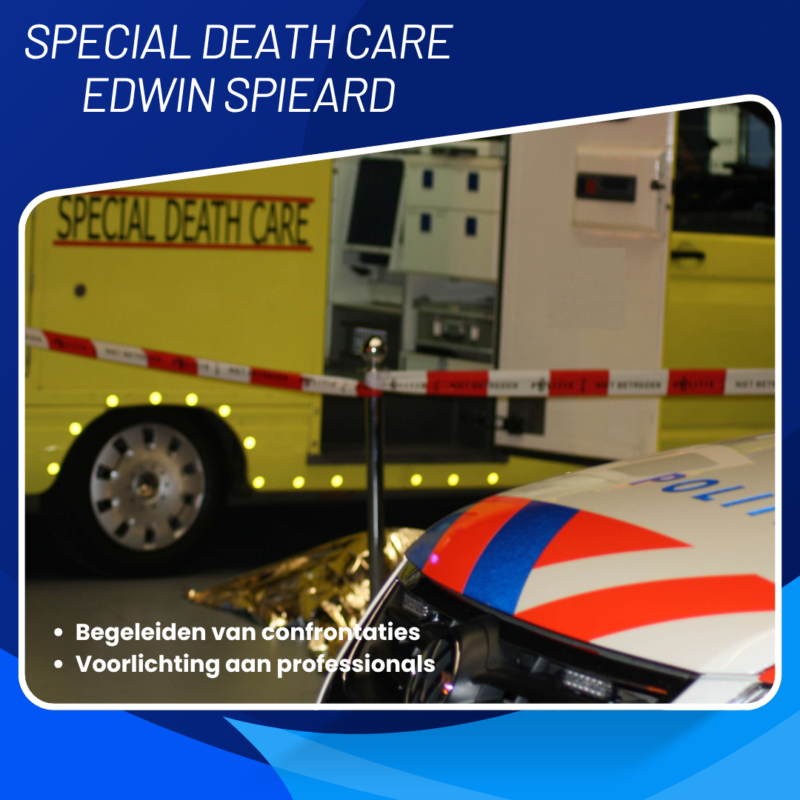 Edwin Spieard - Special Death Care, Edwin Spieard - Special Death Care, Airbrush Special Death Care, Wagens Special Death Care, voomalig ambu, voormalig ambulance, special death care, klinische lessen, postmortale zorg, thanatopraxie, buikpunctie, airbrush, vervoer, pacemaker, reconstructie, reconstructies, camouflage, camouflage cursus, airbrush cursus, presentaties, presentatie altijd werken in emotie, boeken, boek alrijd werken in emotie, boek als de dood begint te ruiken, boek zonder hartslag, aardbeving turkije, humanitaire hulp, death care germany, bodyseal, beladen presentatie, embalmer, specialistische postmortale zorg, Edwin spieard, Geert Teis, presentatie geert teis, uitverkochte zaal geert teis