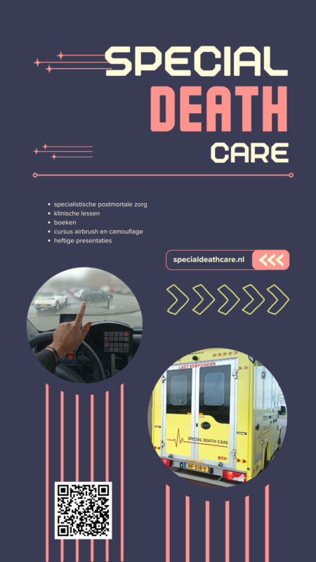 Edwin Spieard - Special Death Care, Edwin Spieard - Special Death Care, Airbrush Special Death Care, Wagens Special Death Care, voomalig ambu, voormalig ambulance, special death care, klinische lessen, postmortale zorg, thanatopraxie, buikpunctie, airbrush, vervoer, pacemaker, reconstructie, reconstructies, camouflage, camouflage cursus, airbrush cursus, presentaties, presentatie altijd werken in emotie, boeken, boek alrijd werken in emotie, boek als de dood begint te ruiken, boek zonder hartslag, aardbeving turkije, humanitaire hulp, death care germany, bodyseal, beladen presentatie, embalmer, specialistische postmortale zorg, Edwin spieard, Geert Teis, presentatie geert teis, uitverkochte zaal geert teis